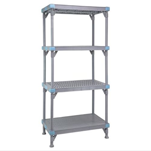 Quantum Storage Systems QP246086V3S1 Millenia Shelving Unit, 60" W x 24" D x 86" H, 2000 lbs Capacity, Polypropylene/ABS, Gray, NSF
