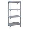 Quantum Storage Systems QP246086V3S1 Millenia Shelving Unit, 60" W x 24" D x 86" H, 2000 lbs Capacity, Polypropylene/ABS, Gray, NSF view 1