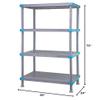 QUANTUM STORAGE SYSTEMS QP247262V3S1 Millenia Adjustable Solid Vented Shelves Plastic 4 Shelves 62" H x 72" W x 24" D view 2