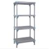 Quantum Storage Systems QP214874V3S1 Millenia Shelving Unit, 48" W x 21" D x 74" H, 2000 lbs Capacity, Polypropylene/ABS, Gray, NSF view 1