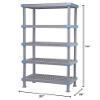 Quantum Storage Systems QP183074VS-5 Millenia Shelving Unit, 30" W x 18" D x 74" H, 2000 lbs Capacity, Polypropylene/ABS, Gray, NSF view 2