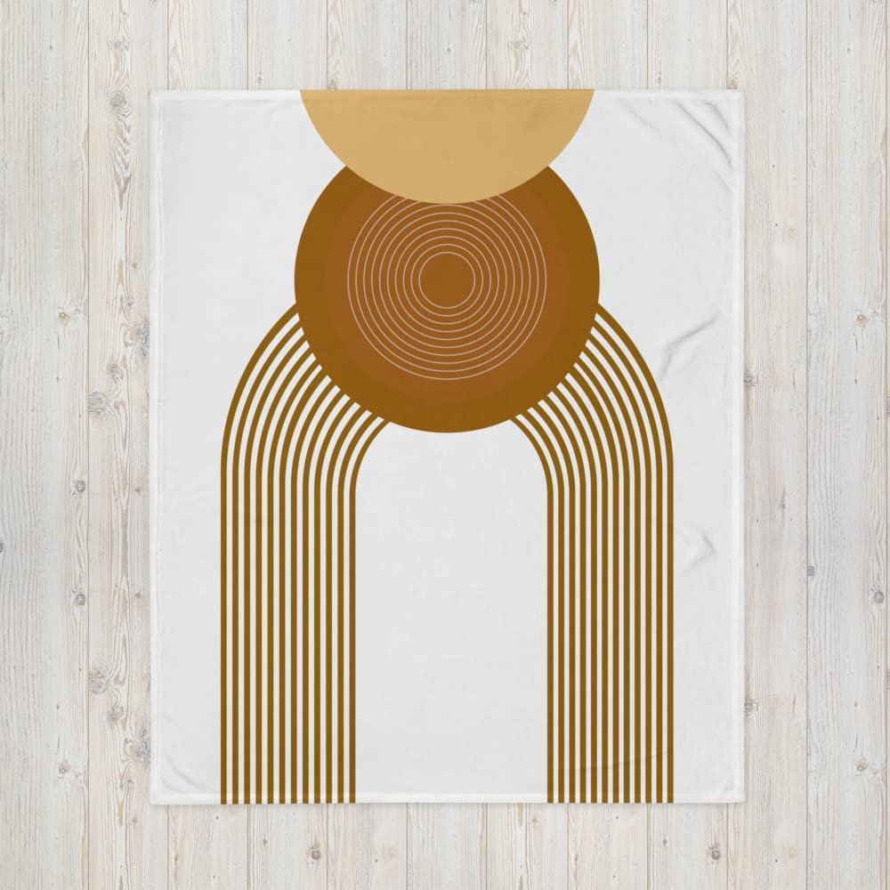 Orange Geometric Throw Blanket