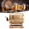 1.5 Liter American White Oak Aging Barrel, Handcrafted Using American White Oak, Age Your own Whiskey, Beer, Wine, Bourbon, Tequila, Oak Barrel Aged(Golden Steel Hoops) view 2