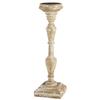 47th & Main Wood Pedestal Candle Holder, 4" Dia x 17" H, Distressed view 1