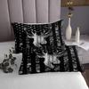 Black Grey Camo Bedspread King,Camouflage American Flag Bedding Set,Deer Antlers Silhouette Quilted Coverlet 3 Pcs for Kids Teens Adults Room,Wild Animal Natural Bedding Quilt with 2 Pillowcases view 4