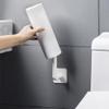 Kitchen Self-Adhesive Accessories Under Cabinet Paper Roll Rack Towel Holder Tissue Hanger Storage Rack Wall Shelf,White,China view 3