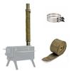 FireHiking Stove Pipe Wrap Heat-resistant Camping Tent Stove Pipe Protector with 2 Clamps 5 m / 16.4 ft view 1