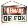 Front Porch Welcome Sign Beware of Fox Sign Hanging Wooden Plaque Decoration Farmhouse Welcome Sign for Front Door ( Size : 20X30CM ) view 1