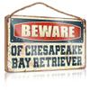 Wooden Welcome Beware of Chesapeake Bay Retriever Sign Hanging Wooden Plaque Decoration Round Welcome Sign (Size : 20X30CM) view 1