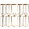 Eapmic Metal Wedding Flower Stand Floor Vase Column Flower Stand Geometric Centerpieces Vase for Tabletop Flower Arrangement, Wedding and Event Reception Tables Decoration view 1