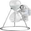 Astronaut Figurine Hourglass Sand Timer Spaceman Hourglass Desktop Sand Clock for Home School Office Decoration - Silver view 1