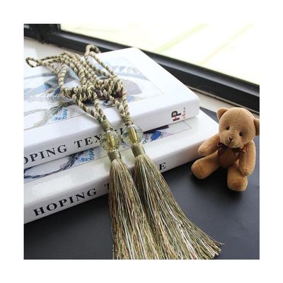 Curtains Accessories 2 Pack Simple Tassel Curtain Tie DIY Room Accessories Tassel Bead Hanging Ball Fix Tie Rope Bandage Home Decor