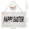 Wooden Signs, Rustic Happy Easter Sign Plaque Pianted Quote Home Decor Farmhouse Garden Outdoor Wall Art 10"x16", view 2