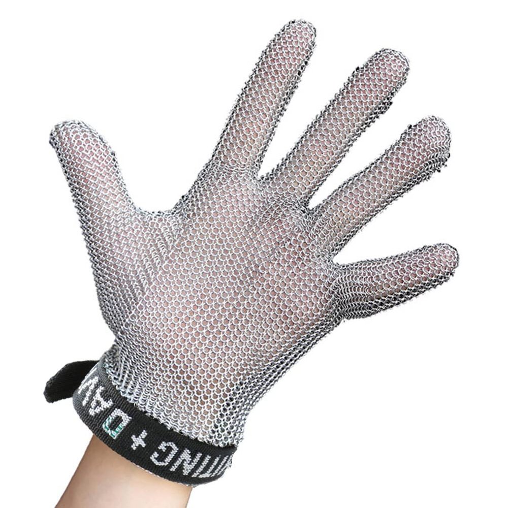 CXKJP Steel Ring Cut Resistant Gloves for Kitchen Restaurant Cutting Meat and Killing Fish to Remove Oyster Shell (Size : XL/A Pack of one)