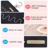 BAGSMART Hanging Jewelry Organizer Storage Roll with Hanger Metal Hooks Double-Sided Jewelry Holder for Earrings, Necklaces, Rings on Closet, Wall, Door, 1 piece, Large, Black view 4