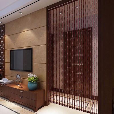 KDDEON Wood Beaded Curtain,Natural Wood Beaded Curtain,Handmade Hanging Beaded Door Blinds,Partitions Closets Curtains,Vintage Decoration,Customizable (21 Strands-29.5x49.2in)