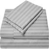 Giza-Egyptian-Dreams-Set-My-Sheet-&-Pillow, 100% Giza Egyptian 1000 Thread Count Cotton, 12"-15" Deep Pockets |RV King, Light Grey Stripe Color| 4-PC Sheet Set, Soft Breathable Bedsheets view 1