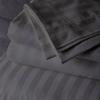 My-100%-Certified-Giza-Cotton-Dreams-Pillow-Sheet, Giza Egyptian Sheet Set King Size, Soft Sateen Weave, Breathable Fabric, Fits Upto 10-Inch Deep Pocket - King, Dark Grey Stripe view 4
