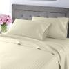 My-100%-Certified-Giza-Cotton-Dreams-Pillow-Sheet, Giza Egyptian Sheet Set Split Flex Top King Size, Soft Sateen Weave Breathable, Fits Upto 15-Inch Deep Pocket - Split Head King, Ivory Stripe view 1