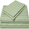 Femini Fashion Giza-Egyptian-Dreams-Set-My-Sheet-&-Pillow, 100% Giza Egyptian 1000 Thread Count Cotton, 12"-15" Deep Pockets |RV King, Sage Stripe Color| 4-PC Sheet Set, Soft Breathable Bedsheets view 1