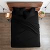 Neighbourhood Home My-100%-Certified-Giza-Cotton-Pillow-Sheet, Giza Egyptian Sheet Set King Size, Soft Sateen Weave, Breathable Fabric, Fits Upto 10-Inch Deep Pocket - King, Black view 3