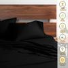 Neighbourhood Home My-100%-Certified-Giza-Cotton-Pillow-Sheet, Giza Egyptian Sheet Set King Size, Soft Sateen Weave, Breathable Fabric, Fits Upto 10-Inch Deep Pocket - King, Black view 4