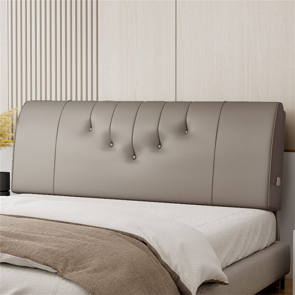 ZZYK Solid Color Headboards Queen,Bed Backboard Wipeable Tech Cloth Upholstered Headboard Bedroom Anti-Collision Headboards Soft Case Backrest Full Size,B,No headboard 35.4"/90cm