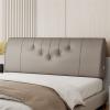 ZZYK Solid Color Headboards Queen,Bed Backboard Wipeable Tech Cloth Upholstered Headboard Bedroom Anti-Collision Headboards Soft Case Backrest Full Size,B,No headboard 35.4"/90cm view 1