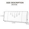 ZZYK Solid Color Headboards Queen,Bed Backboard Wipeable Tech Cloth Upholstered Headboard Bedroom Anti-Collision Headboards Soft Case Backrest Full Size,B,No headboard 35.4"/90cm view 2