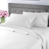 Neighbourhood Home My-100%-Certified-Giza-Cotton-Pillow-Sheet, Giza Egyptian Sheet Set King Size, Soft Sateen Weave, Breathable Fabric, Fits Upto 10-Inch Deep Pocket - King, White Stripe view 1