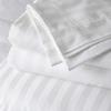 Neighbourhood Home My-100%-Certified-Giza-Cotton-Pillow-Sheet, Giza Egyptian Sheet Set King Size, Soft Sateen Weave, Breathable Fabric, Fits Upto 10-Inch Deep Pocket - King, White Stripe view 4