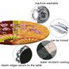 Floral Round Table Cloth, Composition of Burgeoning Sakura Blooms Japanese Garden Art, Elastic edge, Suitable for dining tables, self-service parties and camping, Fit for 44" table, Pink Marigold view 4