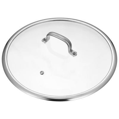 Cabilock Replacement Pot Lids for Frying Pan 33.3cm Wok Lid Handle for Cooking Pot Cover