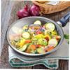 Cabilock Replacement Pot Lids for Frying Pan 33.3cm Wok Lid Handle for Cooking Pot Cover view 4