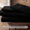 Neighbourhood Home My-100%-Certified-Giza-Cotton-Pillow-Sheet, Giza Egyptian Sheet Set King Size, Soft Sateen Weave, Breathable Fabric, Fits Upto 15-Inch Deep Pocket - King, Black view 2