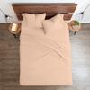 My-100%-Certified-Giza-Cotton-Dreams-Pillow-Sheet, Giza Egyptian Sheet Set Split Flex Top King Size, Soft Sateen Weave, Breathable Fabric, Fits Upto 15-Inch Deep Pocket - Split Head King, Peach view 3