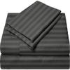 Giza-Egyptian-Dreams-Set-My-Sheet-&-Pillow, 100% Giza Egyptian 1000 Thread Count Cotton, 12"-15" Deep Pockets |RV King, Dark Grey Stripe Color| 4-PC Sheet Set, Soft Breathable Bedsheets view 1
