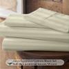 My-100%-Certified-Giza-Cotton-Pillow-Sheet, Giza Egyptian Sheet Set Split King Size Size, Soft Sateen Weave, Breathable Fabric, Fits Upto 12-Inch Deep Pocket - Split King Size, Ivory Stripe view 2