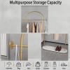 TIEOU Metal Gold Coat Rack, Freestanding Entryway Stand, Hat Coat Hanger, Small Clothing Rack, Modern view 2