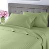 My-100%-Certified-Giza-Cotton-Pillow-Sheet, Giza Egyptian Sheet Set Split Flex Top King Size, Soft Sateen Weave, Breathable Fabric, Fits Upto 12-Inch Deep Pocket - Split Head King, Sage Stripe view 1