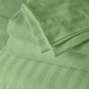 My-100%-Certified-Giza-Cotton-Pillow-Sheet, Giza Egyptian Sheet Set Split Flex Top King Size, Soft Sateen Weave, Breathable Fabric, Fits Upto 12-Inch Deep Pocket - Split Head King, Sage Stripe view 4