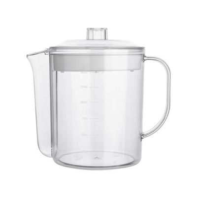 1pc Kitchen Oil Container Oil Soup Strainer Measuring Cup Separator Cup Fat Separator Fat Separating Jug Kitchen Pot Can Terrariums Grease Measurer White