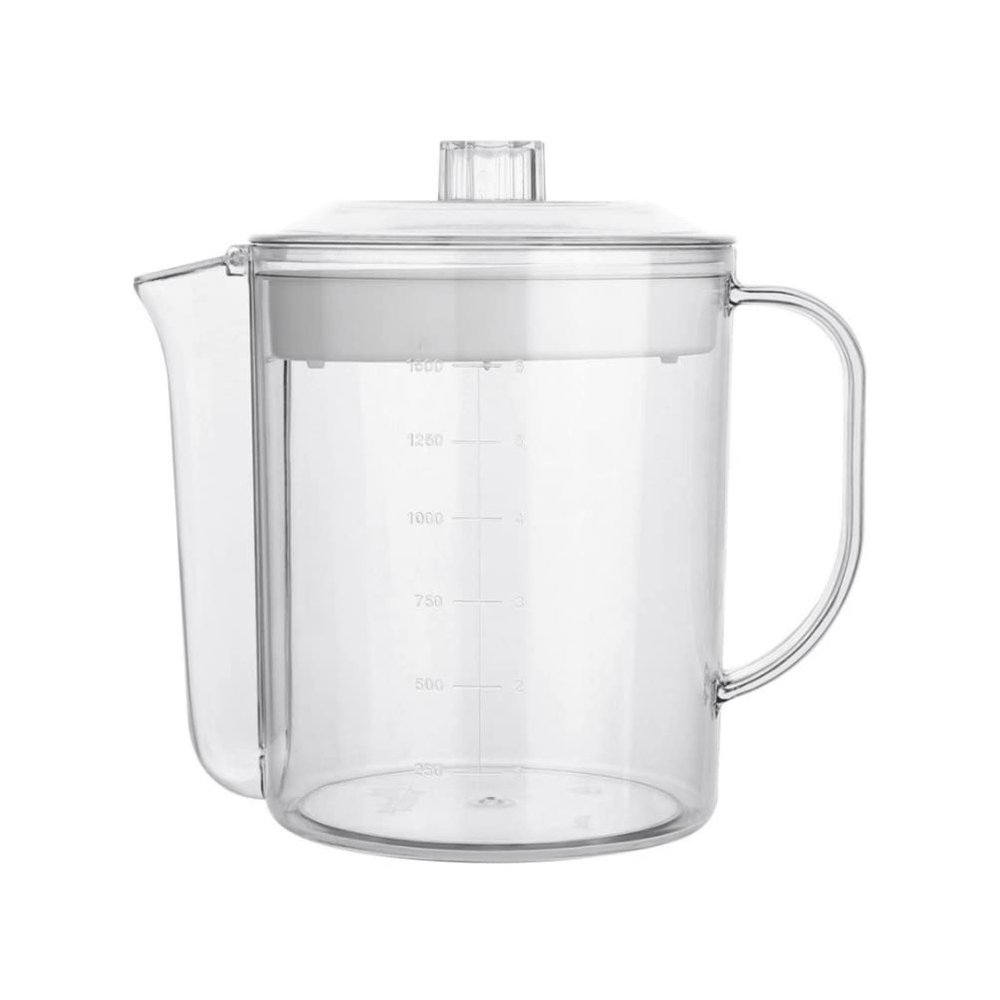 1pc Kitchen Oil Container Oil Soup Strainer Measuring Cup Separator Cup Fat Separator Fat Separating Jug Kitchen Pot Can Terrariums Grease Measurer White
