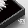 NWT Framed Canvas Print Wall Art Detailed Blooming Chrysanthemum Floral Plants Photography Modern Art Rustic Closeup Dramatic Dark Black and White for Living Room, Bedroom, Office - 16"x24" Black view 4