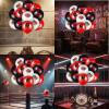Vinsot 36 Pack Boxing Party Balloons, Black White Red Sports Theme Latex Balloons for Boxing Fight Sports Birthday Party Decorations Supplies view 4