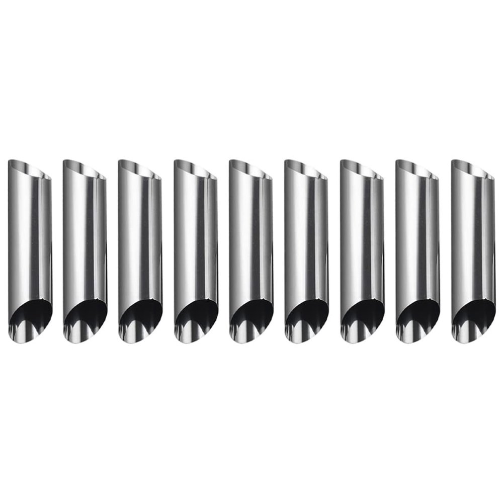 Hemoton 9pcs Stainless Steel Cream Horn Molds Non-stick Pastry Baking Tubes for Croissants and Cannoli for Home Baking and Special Occasions