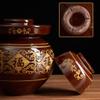 QPZK Traditional Chinese Porcelain Pickle Jar, Ceramic Fermentation Crock Pickling Pot,Fermenting Jar with Water Seal Airlock Lid Stoneware Fermenter for Kimchi Sauerkrau L view 3