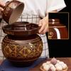 QPZK Traditional Chinese Porcelain Pickle Jar, Ceramic Fermentation Crock Pickling Pot,Fermenting Jar with Water Seal Airlock Lid Stoneware Fermenter for Kimchi Sauerkrau L view 4