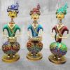 GUNENDRA Crafts Metal Rajasthani Musicians Item showpiece - Decorative Items for Home | Gift Items | Showpieces | Home Decoration Items Stylish| Table Decorative Items (10x9x30 CM) view 1
