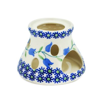 Polmedia Polish Pottery Heater - Sweet Dreams Pattern Handmade in Boleslawiec Poland + Certificate of Authenticity